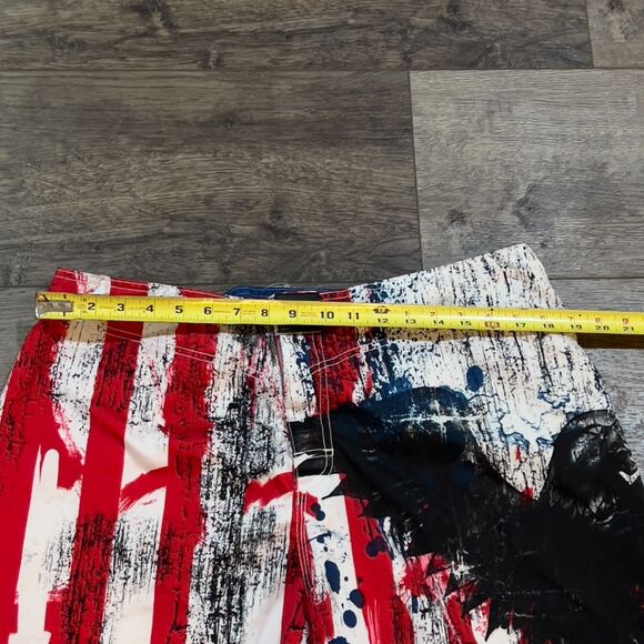 MMA Elite Shorts Inkblot Gym Fighting Stretch Drawstring Pockets Logo Mens XL - Picture 7 of 8